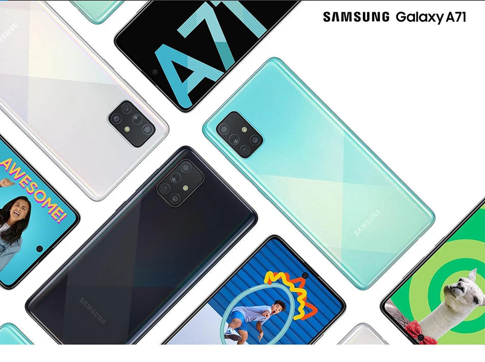 Samsung Galaxy A71 A715FD Dual Sim 6.7" Global Version 6GB RAM 128GB ROM Snapdragon Octa Core 4 Camera NFC 4G LTE