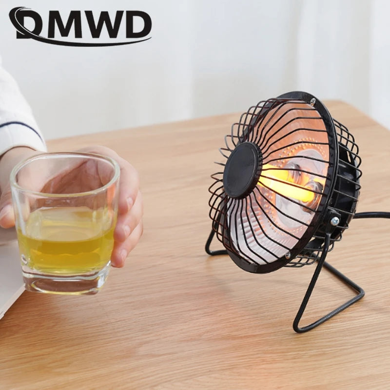 DMWD 400W Portable Heater Mini Electric Thermostat Air Warmer Home Heater Fan Radiator Fast Heat Silent For Home Office