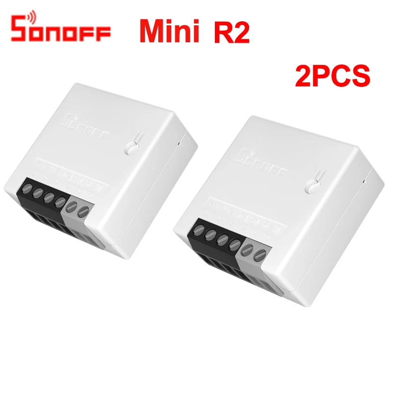 Sonoff Mini R2 Wifi Smart Switch MINIR2 2 Way Modules eWeLink APP DIY Switch Wireless Remote Control Work with Alexa Google Home - Jamboshop.com