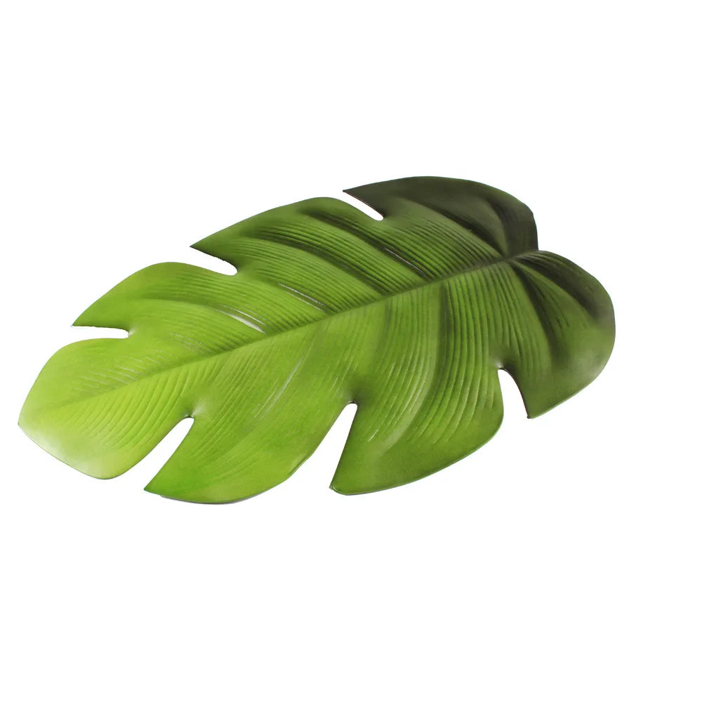 60x38cm Super Large Size Monstera Shaped Table Mat Green Leaf Placemat Dining-table Coaster EVA Eco-friendly Placemats Cup Mats