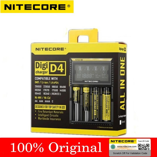 Nitecore D4 D2 I4 I2 Digicharger LCD Intelligent Circuitry Global Battery Charger 18650 - Jamboshop.com