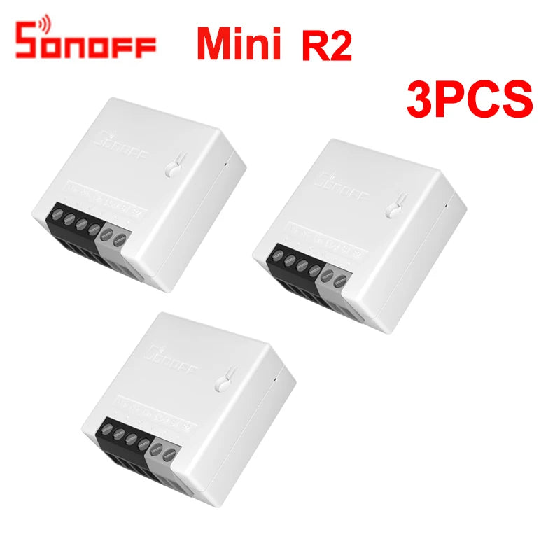 Sonoff Mini R2 Wifi Smart Switch MINIR2 2 Way Modules eWeLink APP DIY Switch Wireless Remote Control Work with Alexa Google Home - Jamboshop.com