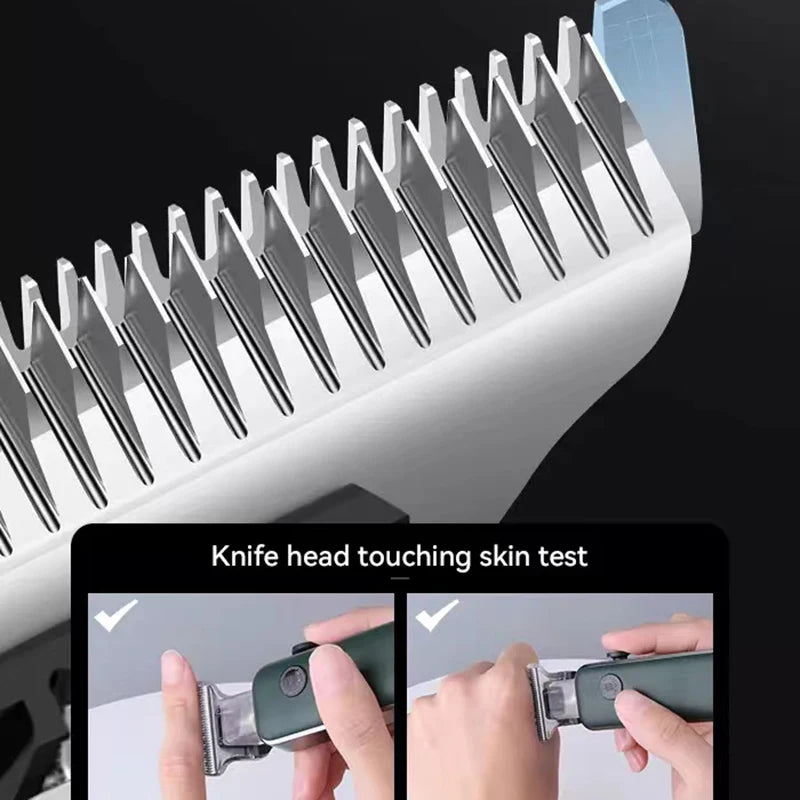 Kemei Professional Barber Hair Trimmer T-blade Dry-shaving and Fading Hair Clipper All-around Outlining Close-cutting Machine