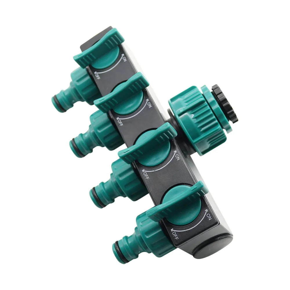 1/2"-3/4" Hose Splitters Garden Water Control Valve 4-way Splitter Agricultural tools farm Drip irrigation Faucet Adapter