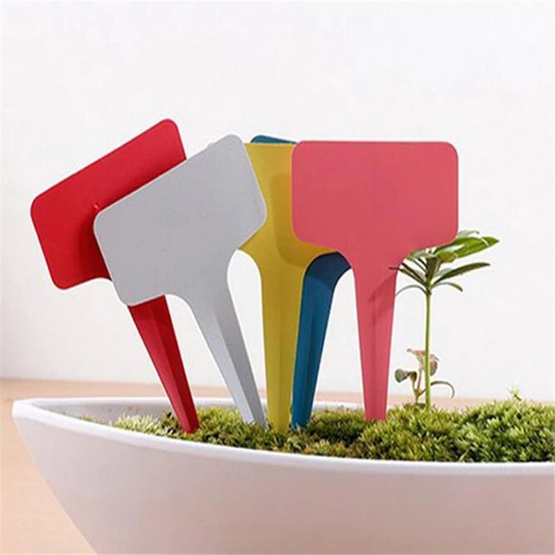 20pcs Gardening Plant T shape Waterproof Tags Flower Vegetable Planting Label Tools farm garden tools Seedling tray mark GT049