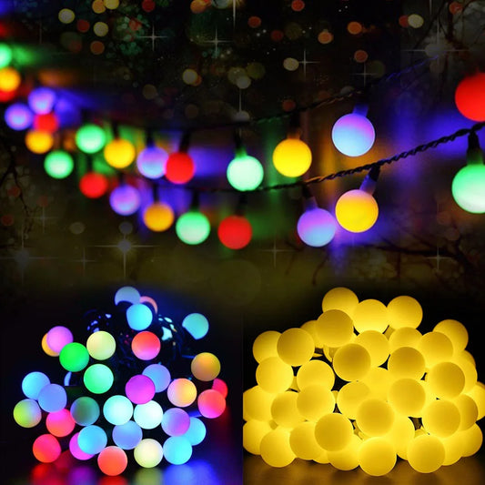 Solar Globe 50 LED Ball String Lights Solar Power Patio Lights Christmas Light Lighting for Home Garden Lawn Party Decorations - Jamboshop.com