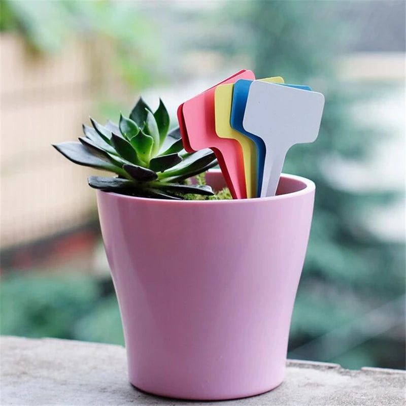 20pcs Gardening Plant T shape Waterproof Tags Flower Vegetable Planting Label Tools farm garden tools Seedling tray mark GT049