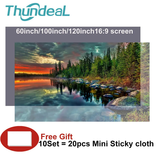 High Brightness Reflective Projector Screen 60 100 130 inch 16:9 Fabric Cloth Projection Screen for Espon BenQ HY300 Home Beamer - Jamboshop.com