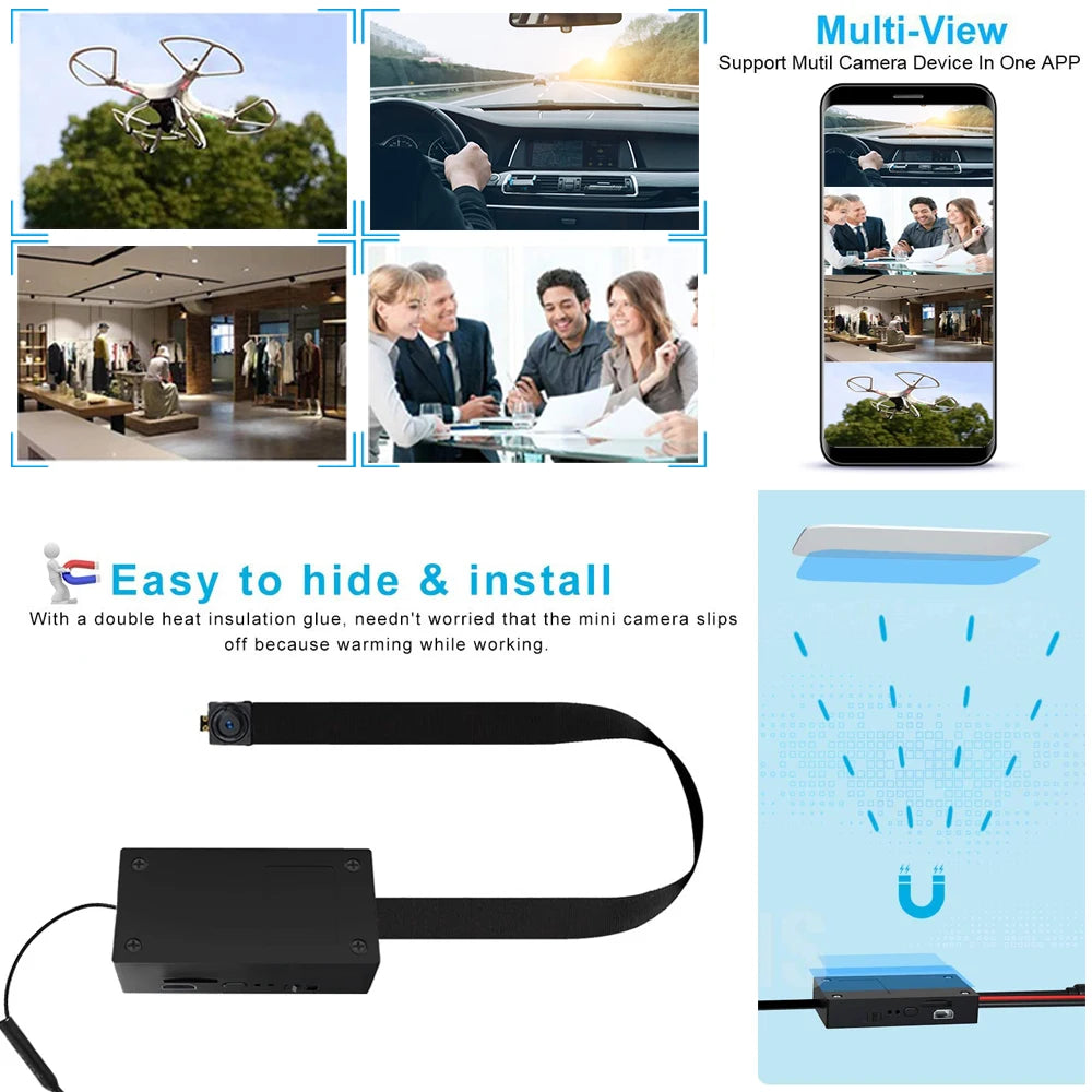 WiFi IP Mini Nanny Camera Module Motion P2P battery Camera Video Recorder Home security Micro camcorder remote control Hidden TF - Jamboshop.com