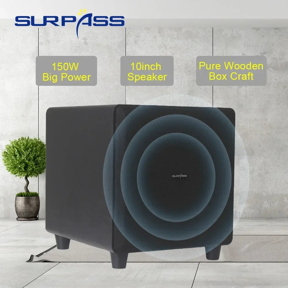 HiFi Full Range Subwoofer Speaker 90W Big Pwer 10" Sub woofer Heavy Bass Loudspeaker Box Audio Music Home Sound System Subwoofer