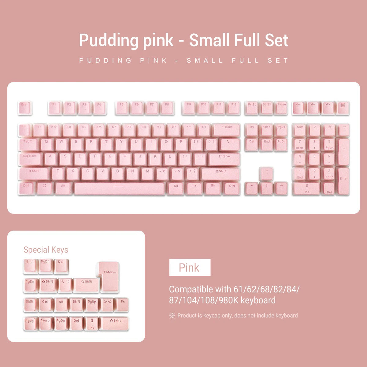 129 Keys Pudding Keycaps OEM Profile PBT Double Shot Keycap For Mx Switch Mechanical Keyboard ISO Layout RGB backlit Key Caps - Jamboshop.com