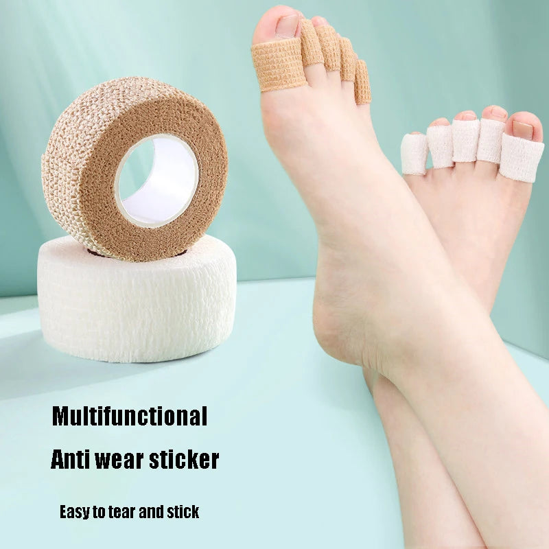 Toe Anti Wear Sleeve Protective Sticker Non-Woven Pain Relief Foot Care Protector Ultra-Thin Breathable Finger Toe Care Tape