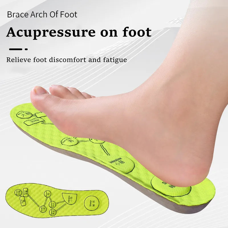 Acupressure on Foot Insoles For Shoes Breathable Deodorant Sport Insoles for Medical Man Women Comfortable Running Shoe Sole