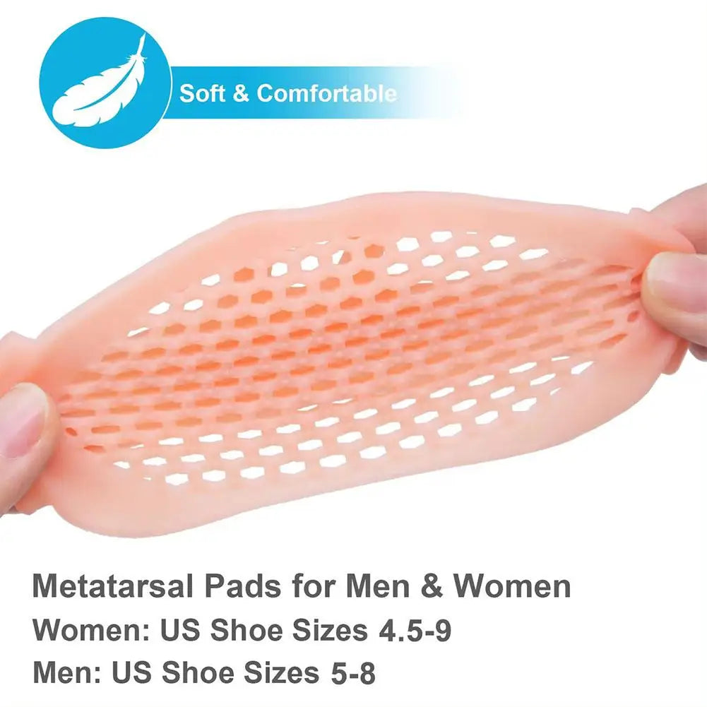 Silicone Metatarsal Pads Toe Separator Foot Pain Relief Orthotic Insoles With Forefoot Socks - 2pcs Foot Care Tool For Massage