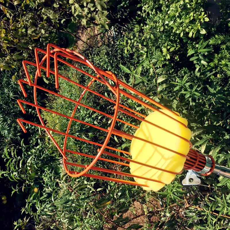 Garden Tools Deep Basket Fruit Picker Head Convenient Metal Fruit Picker Catcher Peach Picking Farm Garden Picking Device