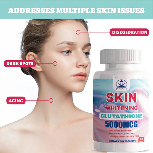 Glutathione Whitening Pills - Best Skin Lightening Supplement - Dark Spots, Melasma & Acne Scar Remover - Anti-Aging Antioxidant