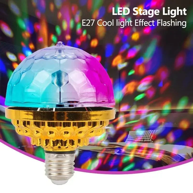 E27 Stage Light Colorful Small Magic Ball Rotating LED Stage Lamp Bulb For DJ Disco Ambient Light - Jamboshop.com