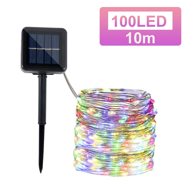 Solar Garland Led String Lights Outdoor Christmas Lights String Christmas Decor For Tree Home Garden New Year 2023 - Jamboshop.com