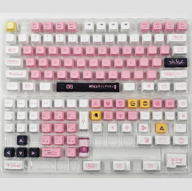 134 Keys XDA Profile Keycaps Dye Sublimation PBT Keycap For Mx Switch Mechanical Keyboard Anime EVA 01 02 08 Custom ISO Key Caps - Jamboshop.com