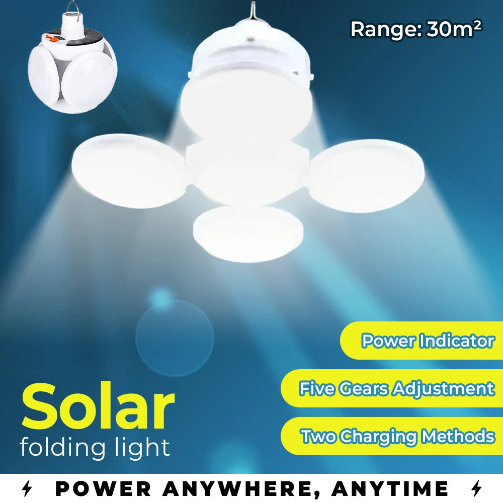 Home Solar Lights SOS Emergency Lighting Bulb Power Camping Outdoor Super Bright LED Light Portable USB Built-in Battery Lantern - Jamboshop.com