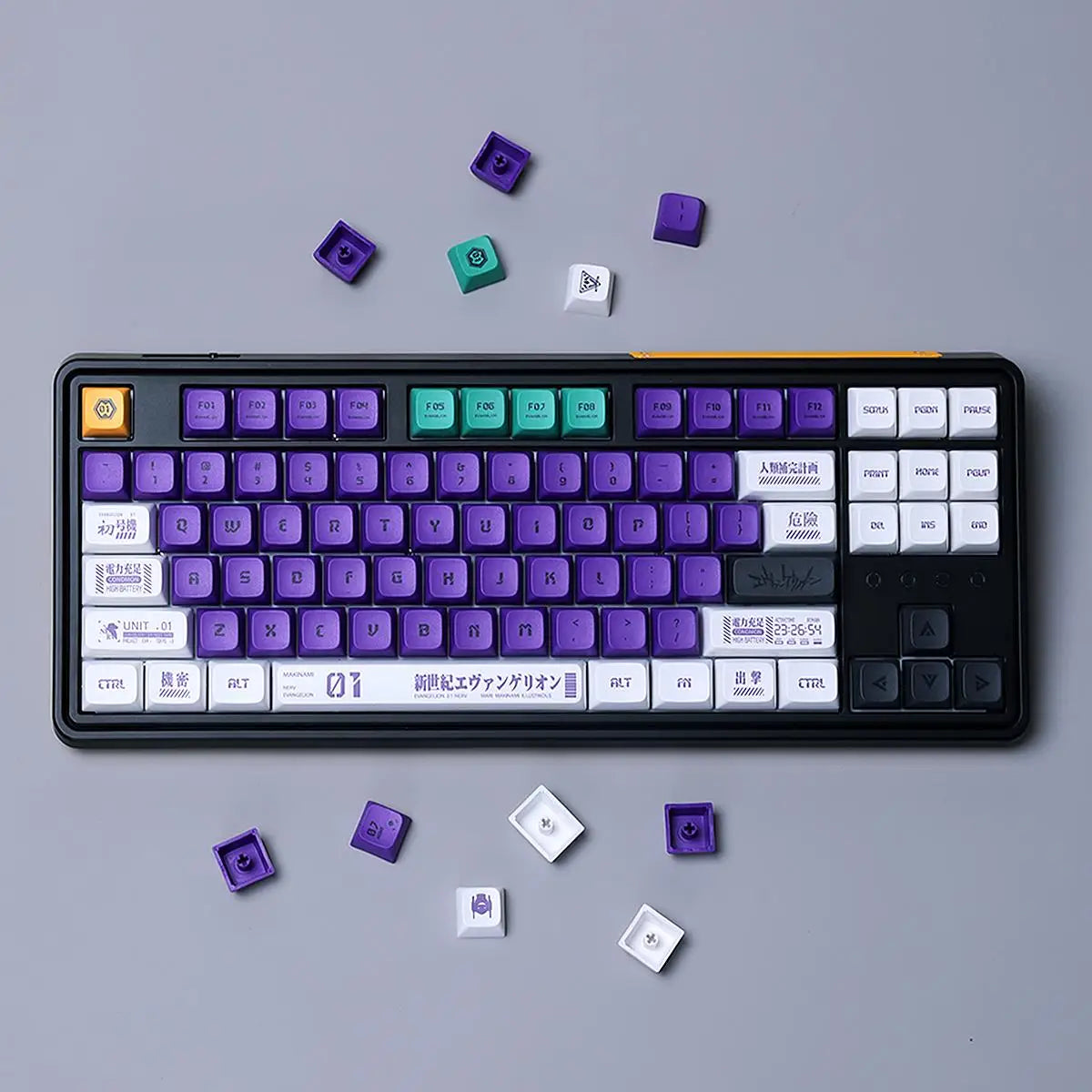 134 Keys XDA Profile Keycaps Dye Sublimation PBT Keycap For Mx Switch Mechanical Keyboard Anime EVA 01 02 08 Custom ISO Key Caps - Jamboshop.com