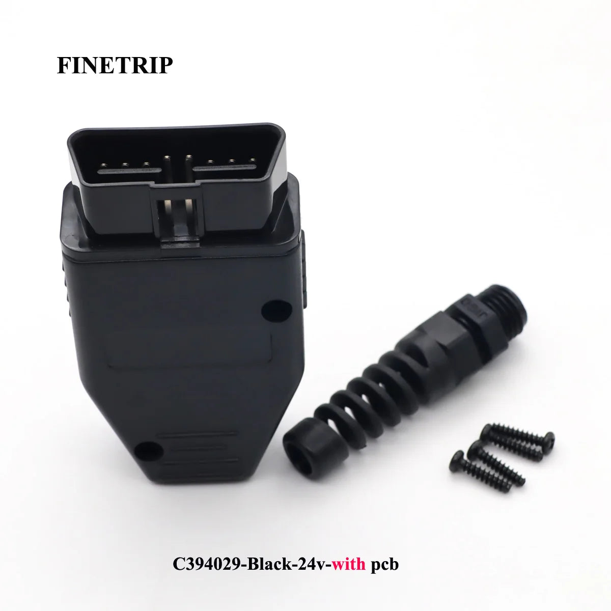 FINETRIP 1set High Quality Universal 16Pin OBDii OBD2 J1962 Connector Male Adapter Car OBD Shell Plug Housing +SR+ Screw - Jamboshop.com