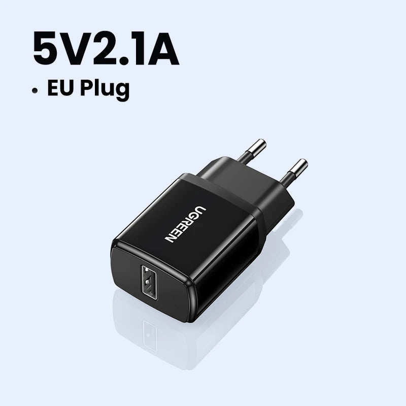 Ugreen 5V 2.1A USB Charger for iPhone 14 X 8 7 iPad Fast Wall Charger EU Adapter for Samsung S9 Xiaomi Mi 8 Mobile Phone Charger - Jamboshop.com