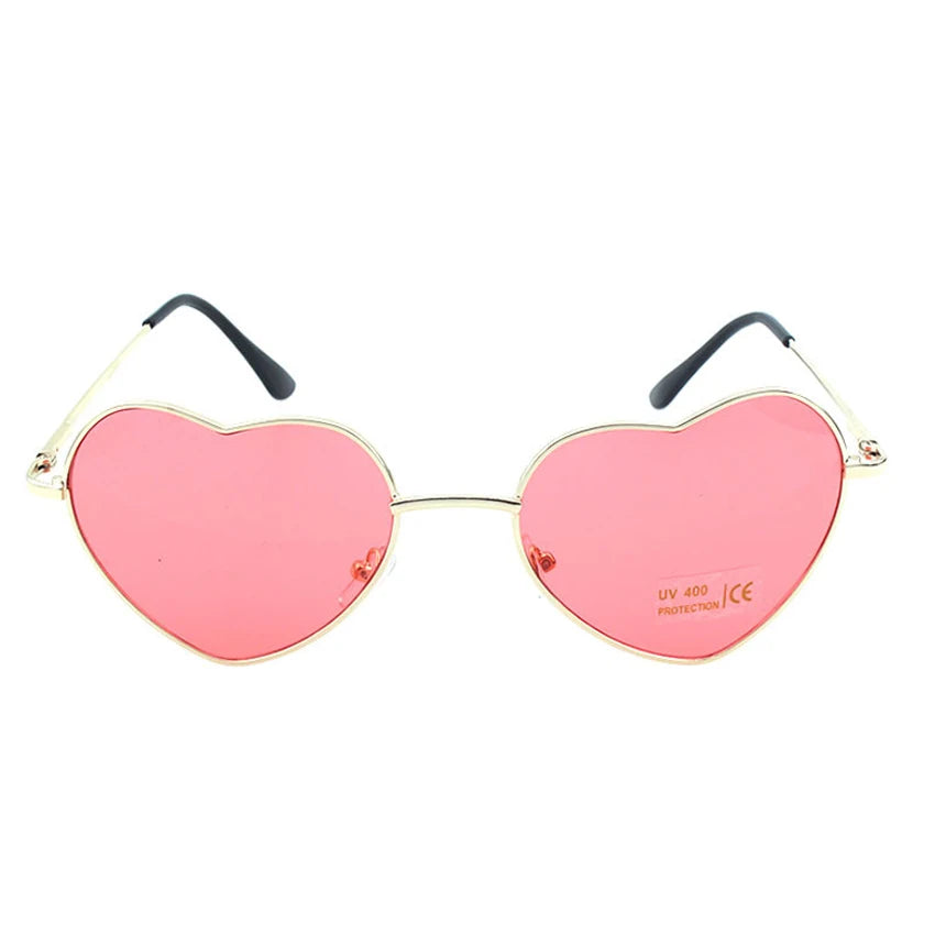 FOENIXSONG Women's Sunglasses Cute Heart Frame UV400 Vintage Mirror Glasses for Women Gafas очки Oculos Lentes - Jamboshop.com