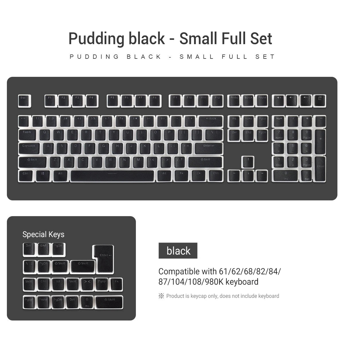 129 Keys Pudding Keycaps OEM Profile PBT Double Shot Keycap For Mx Switch Mechanical Keyboard ISO Layout RGB backlit Key Caps - Jamboshop.com