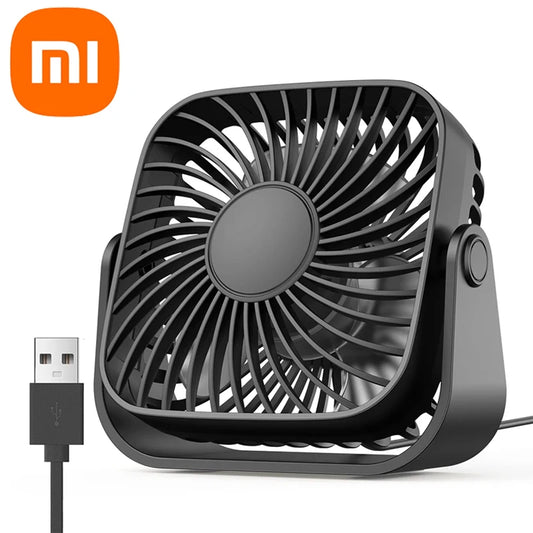 Xiaomi Portable Fan USB Desk Fan Table Quiet 3 Speed Wind Personal Fan 360°Rotatable Head Standing Fans for Room Camping Home