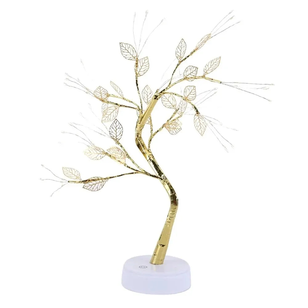 LED Rose Leaf Table Lamp USB Christmas Tree Fairy Light Night Lights Home DIY Party Wedding Bedroom Decoration Mother's Day Gift - Jamboshop.com