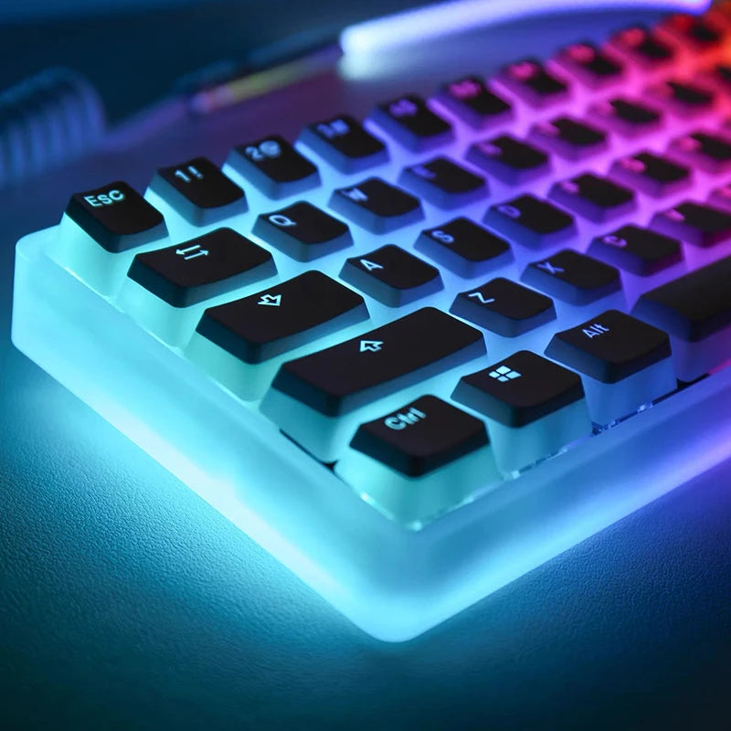 129 Keys Pudding Keycaps OEM Profile PBT Double Shot Keycap For Mx Switch Mechanical Keyboard ISO Layout RGB backlit Key Caps - Jamboshop.com