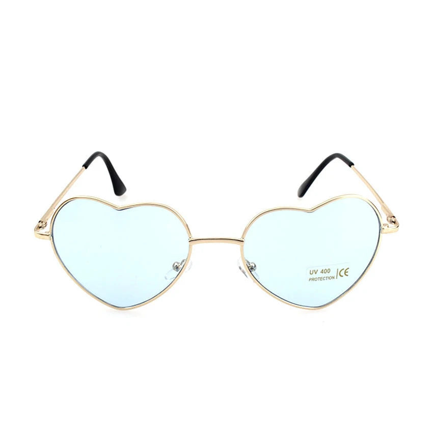 FOENIXSONG Women's Sunglasses Cute Heart Frame UV400 Vintage Mirror Glasses for Women Gafas очки Oculos Lentes - Jamboshop.com