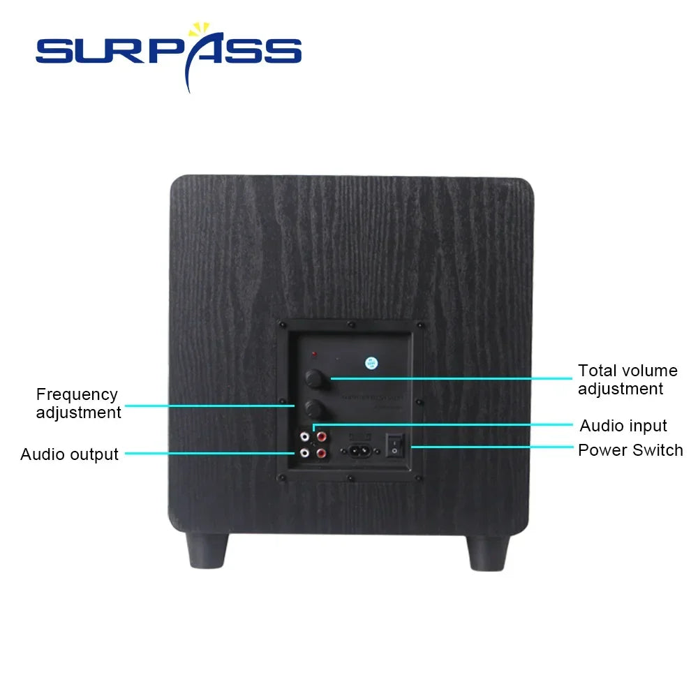 HiFi Full Range Subwoofer Speaker 90W Big Pwer 10" Sub woofer Heavy Bass Loudspeaker Box Audio Music Home Sound System Subwoofer