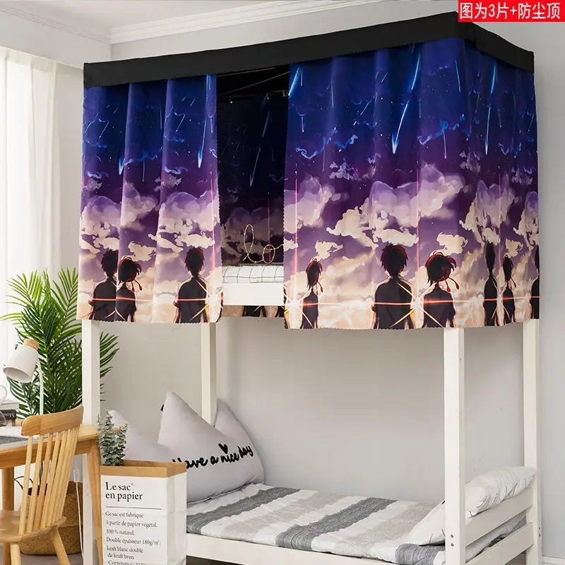 Dormitory Canopy Bed Curtains Bunk Single Curtain Student Bed Dustproof Privacy Protection Mosquito Net Bedroom Home Decor - Jamboshop.com