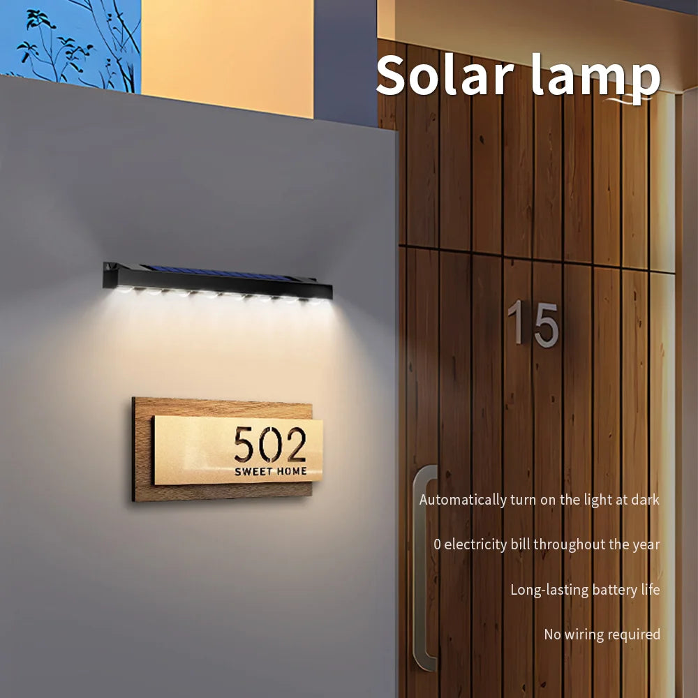 Solar Wall Light Outdoor Waterproof Wall Lamp Track Lighting For Home Garden Patio Villa Outdoor Decoration Outside Sunlights - Jamboshop.com