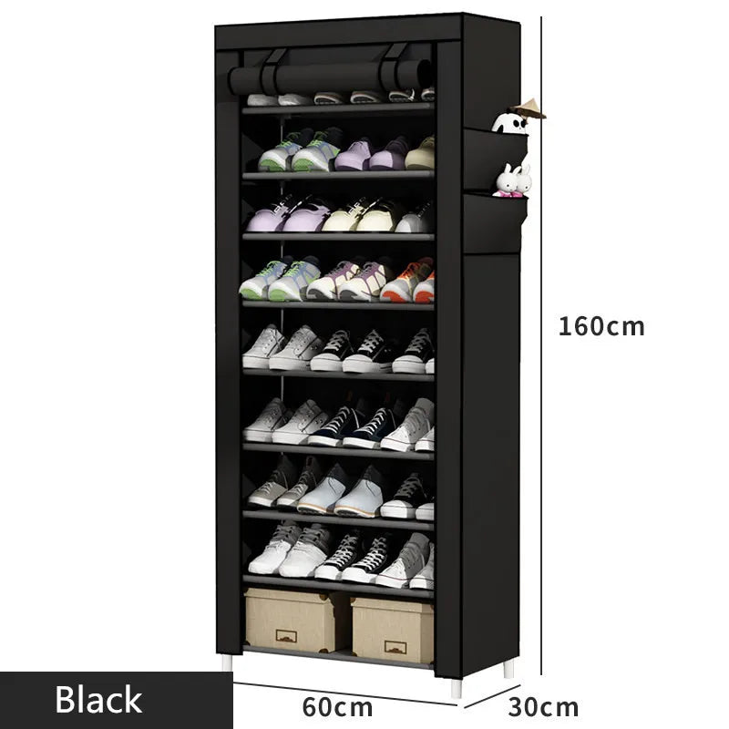 Shoe Rack Dust Cover Multi-Layer Rack Outer Cover Simple Cloth Cover Storage Shoe Rack Indoor Storage Rack Organization Shelf - Jamboshop.com