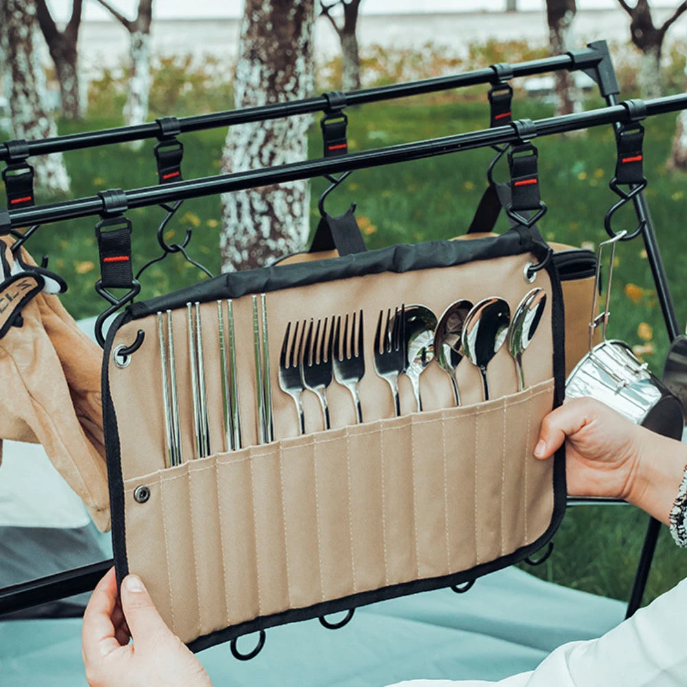 Outdoor Camping Tableware Set Storage Bag Chopsticks Spoons Forks Knives Picnic Cookware Storage Surprise Price - Jamboshop.com