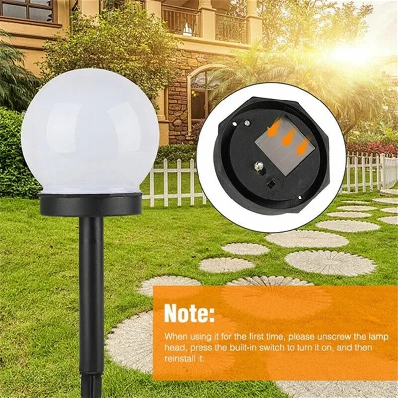 Outdoor LED Solar Round Ball Light Garden Yard Patio Ground Lawn Solar Lamp IP65 Waterproof Party Holiday Garden Home Decoration - Jamboshop.com