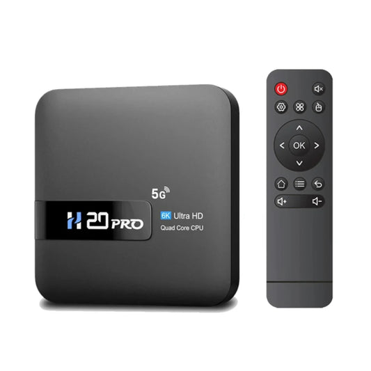 H20PRO Digital TV Converter Box 2.4G&5G WIFI 6K HD Quad Core CPU TV Set-top Box For Android 10.0