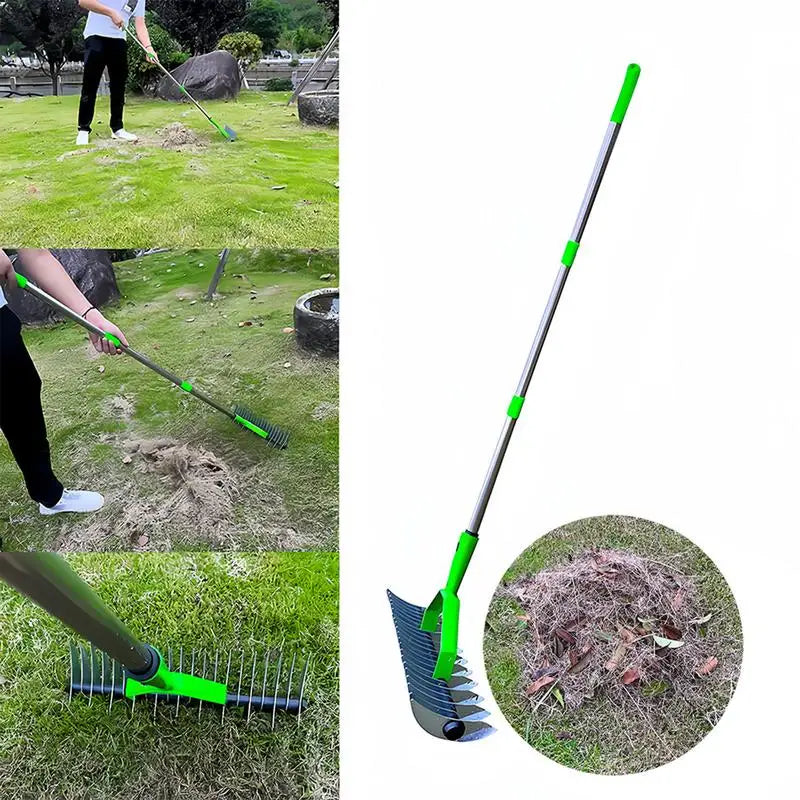 Thatch Rake Home Lawn Gardening Tools Farming Rake Garden Lawn Grass Rakes Hay Deciduous Pine Soil Rakes Gardening Farm Tools