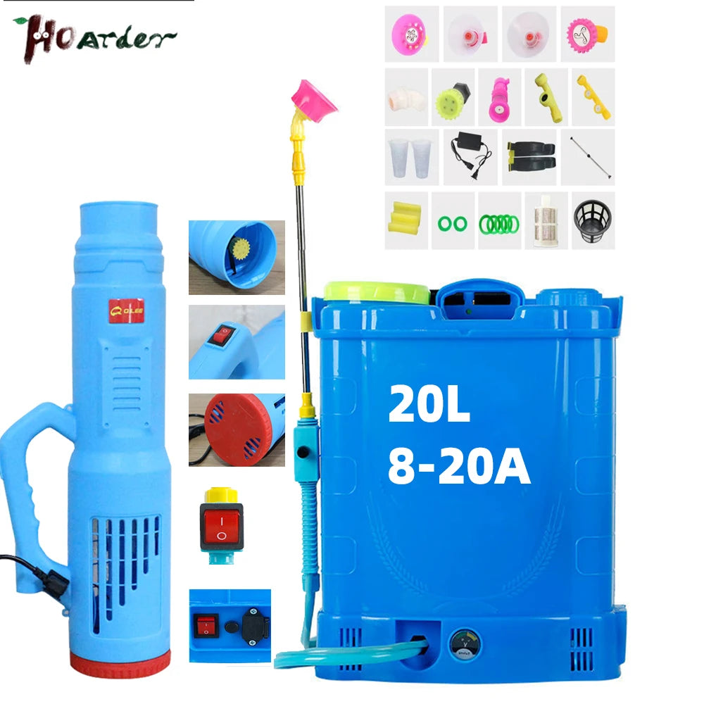 20L 8-20Ah Electric Back Sprayer Agricultural Fresh Air Supply Barrel knapsack Sprayer Rechargeable Lithium Battery for Garden