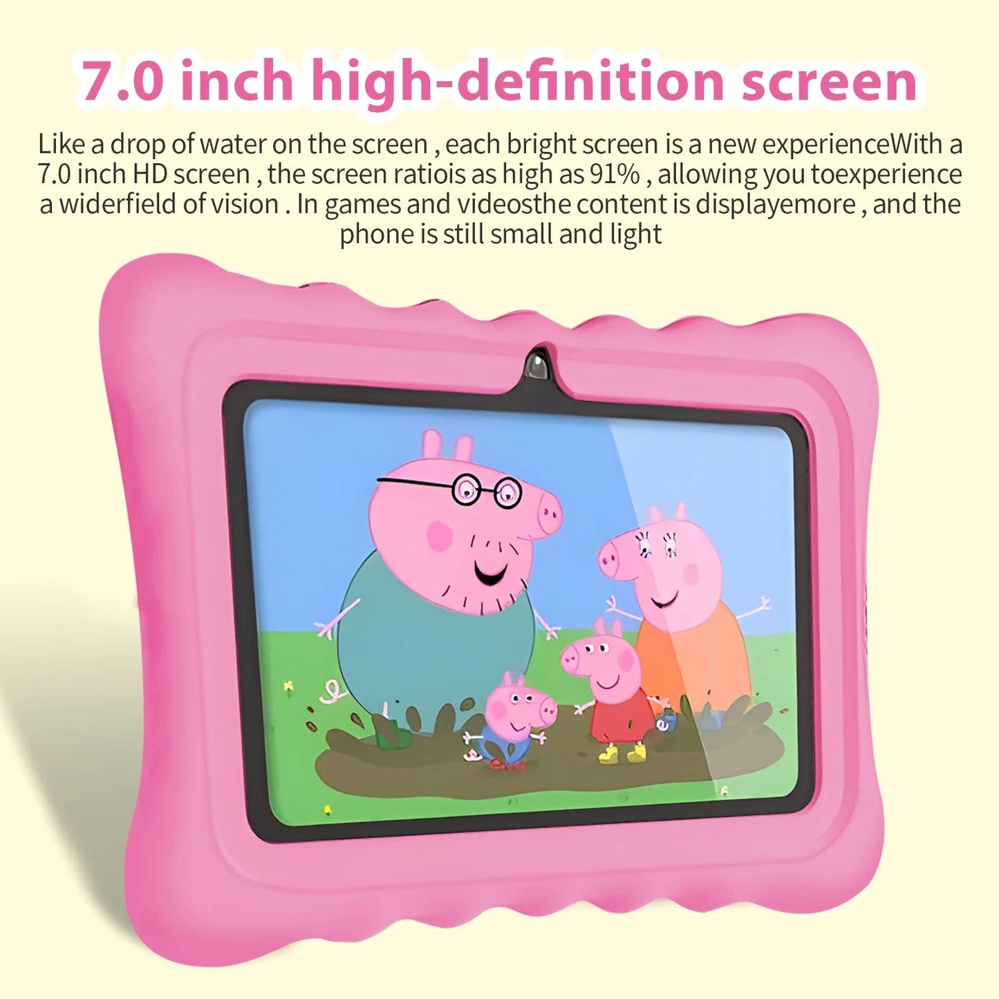 Sauenane  Android 13  5G Network  4GB/64GB Tab cheap Kids Tablet 7 Inch  Cheap Quad Core Children's Gift 5G WiFi Tablet Pc