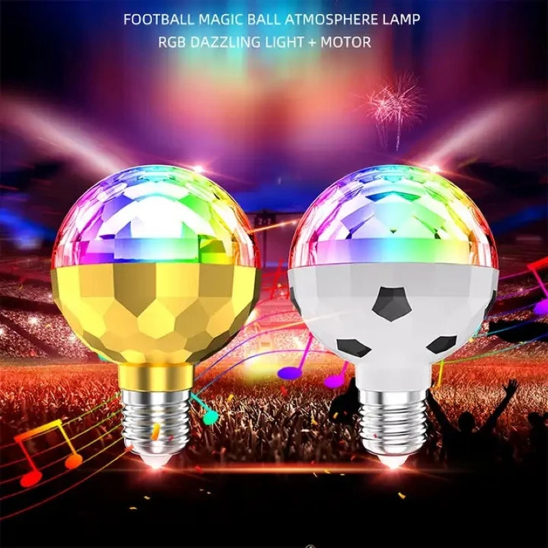 Newest 6W LED Disco Light Bulb E27 Rotating Strobe Bulbs RGB Color Crystal Stage Party Lights Disco Lamp Christmas lights85-265V - Jamboshop.com