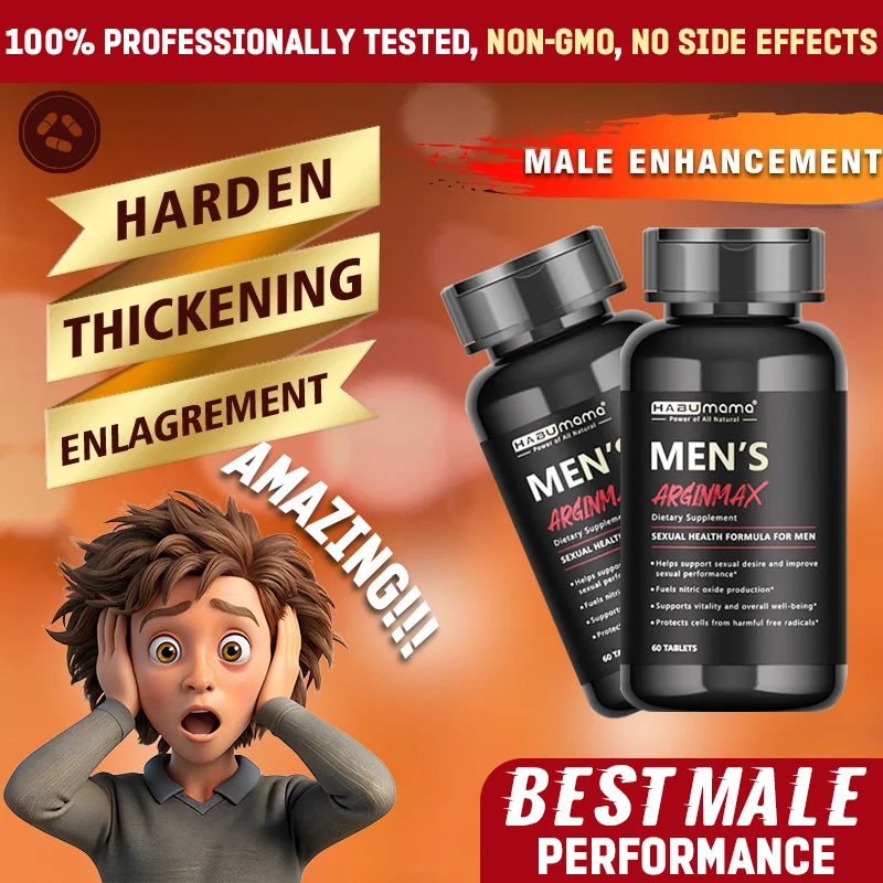 Best Male Enhancing Supplement With Arginine - Natural Muscle Builder Enlargement Pills & Test Booster