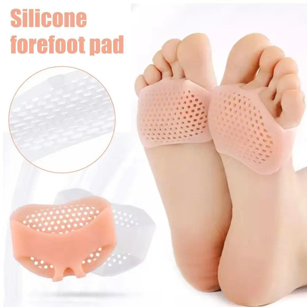 Silicone Metatarsal Pads Toe Separator Foot Pain Relief Orthotic Insoles With Forefoot Socks - 2pcs Foot Care Tool For Massage