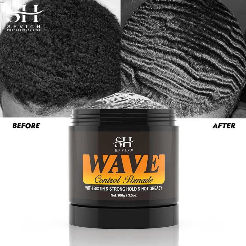 2023 Natural Wavy Frizz Control Pomade Strong Hold Nourishing Scalp Wave Cream Hair Styling Tools Anti-Hair Loss For Black Men - Jamboshop.com