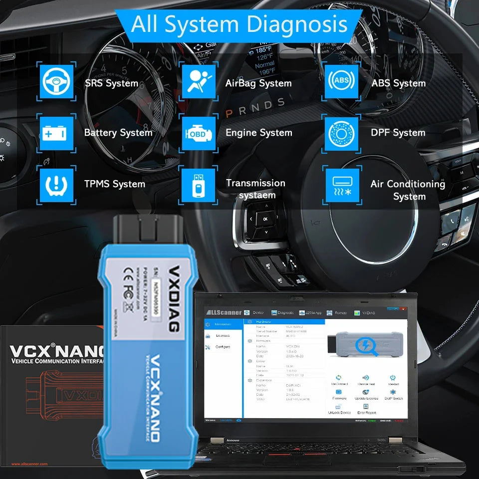 VXDIAG VCX NANO NX400 For Toyota J2534 Programming Techstream For Lexus Auto Diagnostic Tools ECU Coding Code Reader Scanner - Jamboshop.com