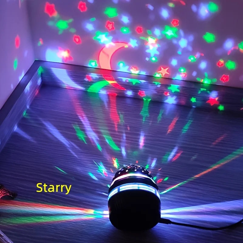 1PC Star Projector Lamp Usb Powered Colorful Rotating Magical Ball Light Car Atmosphere Lamp KTV Bar Disco DJ Party Stage Light - Jamboshop.com