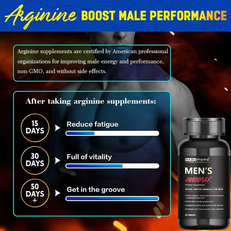 Best Male Enhancing Supplement With Arginine - Natural Muscle Builder Enlargement Pills & Test Booster